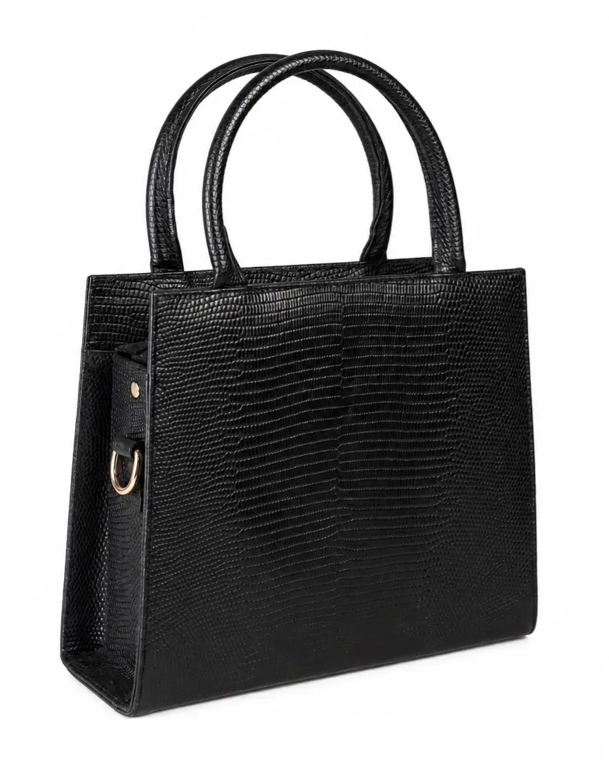 Loretta Croco Structured Tote Bag