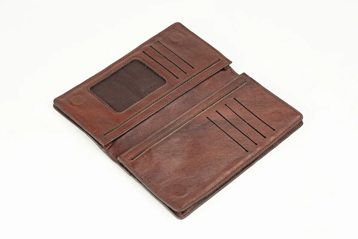 Loretta Heritage Full-grain Leather Long Wallet